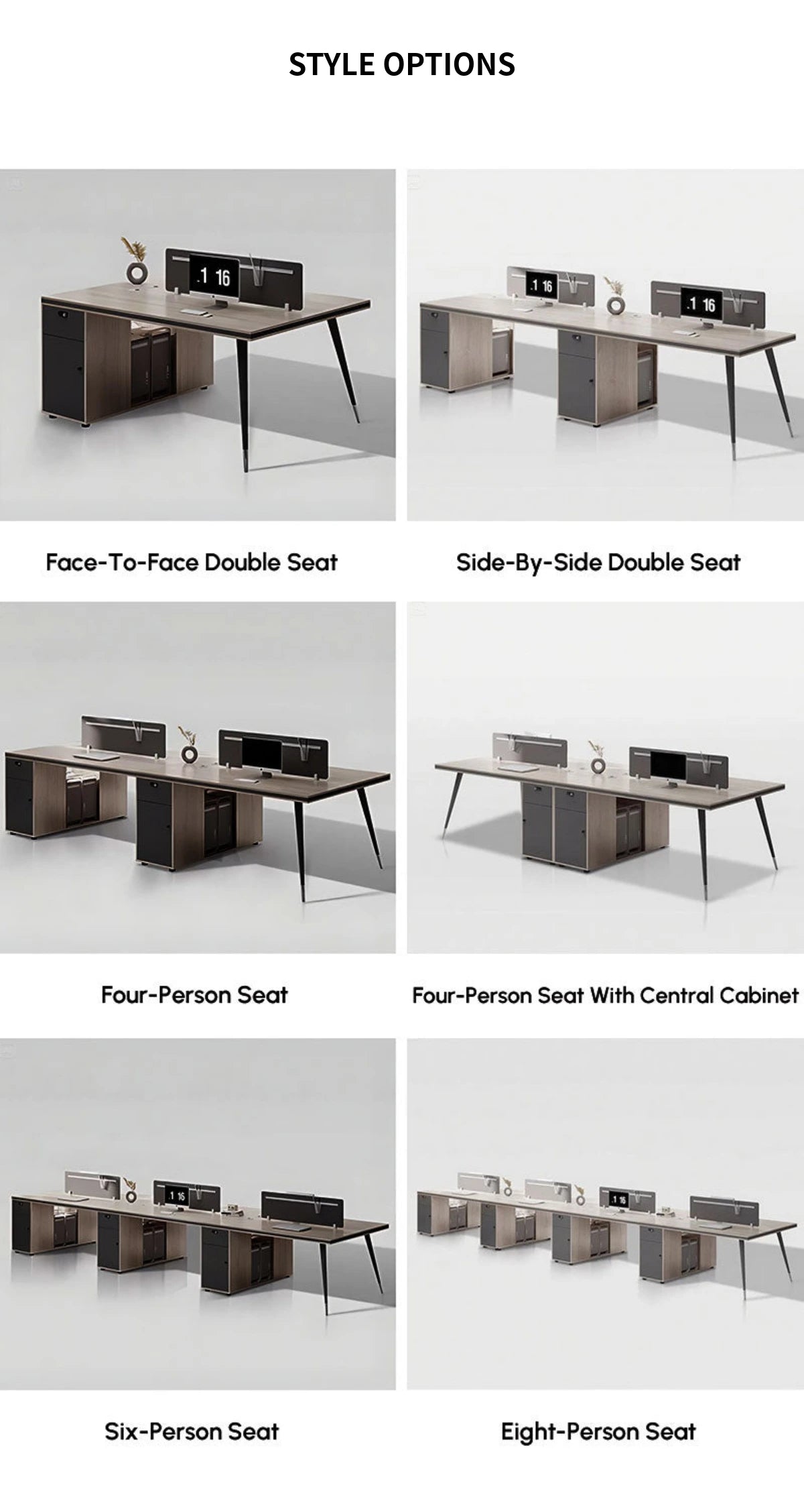 Curved Office Desk with Cable Management, Side Storage & Privacy Panel for Home Office — Detail image 11