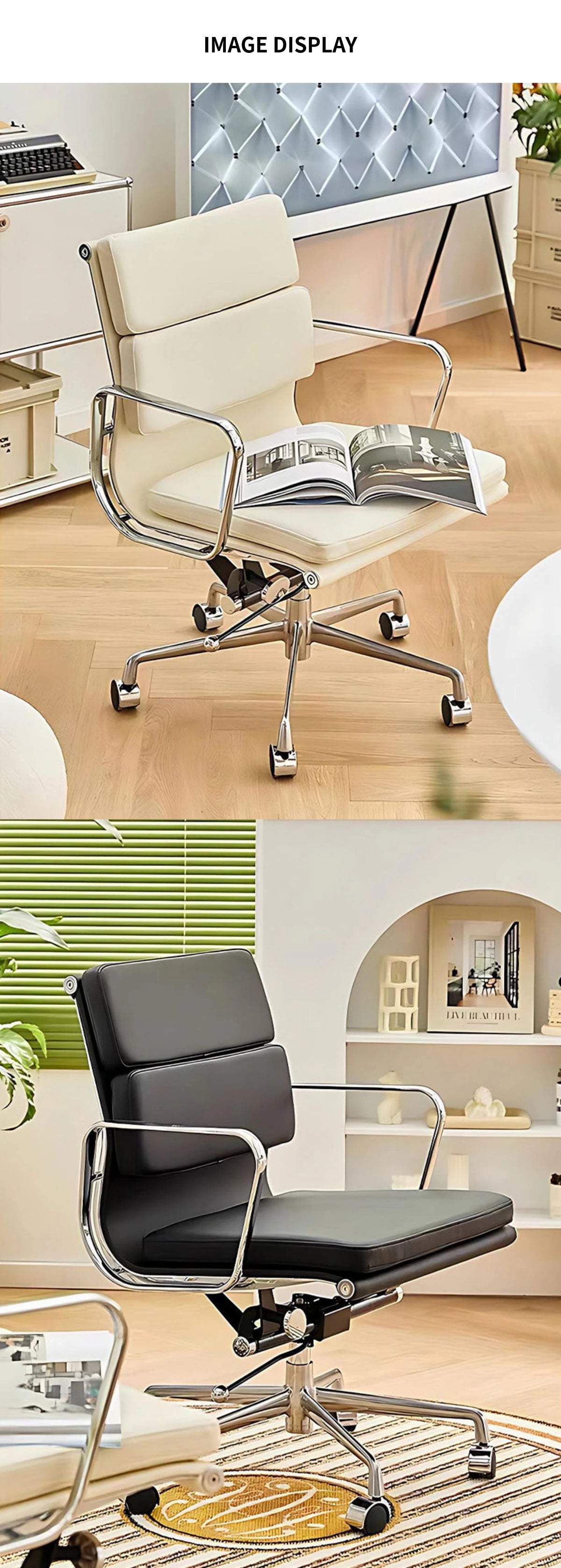Ergonomic Office Chair 19 in Wide with Lumbar Support for Executive Office — Detail image 6
