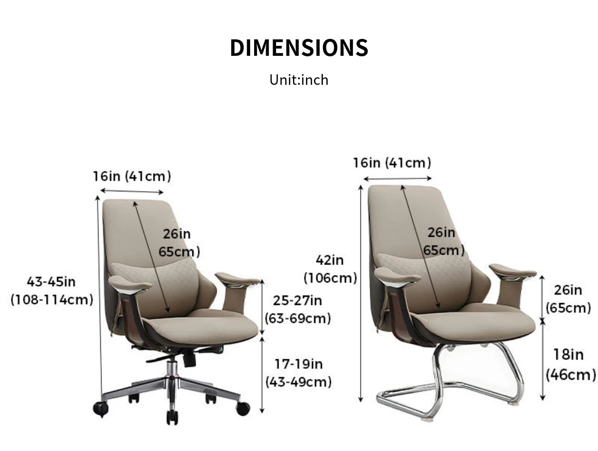 Ergonomic Office Chair with Lumbar Support & Reclining for Executive Office — Detail image 11