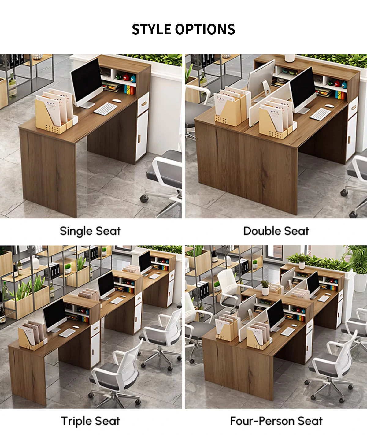 Modular Office Desk with Privacy Panel — Detail image 8