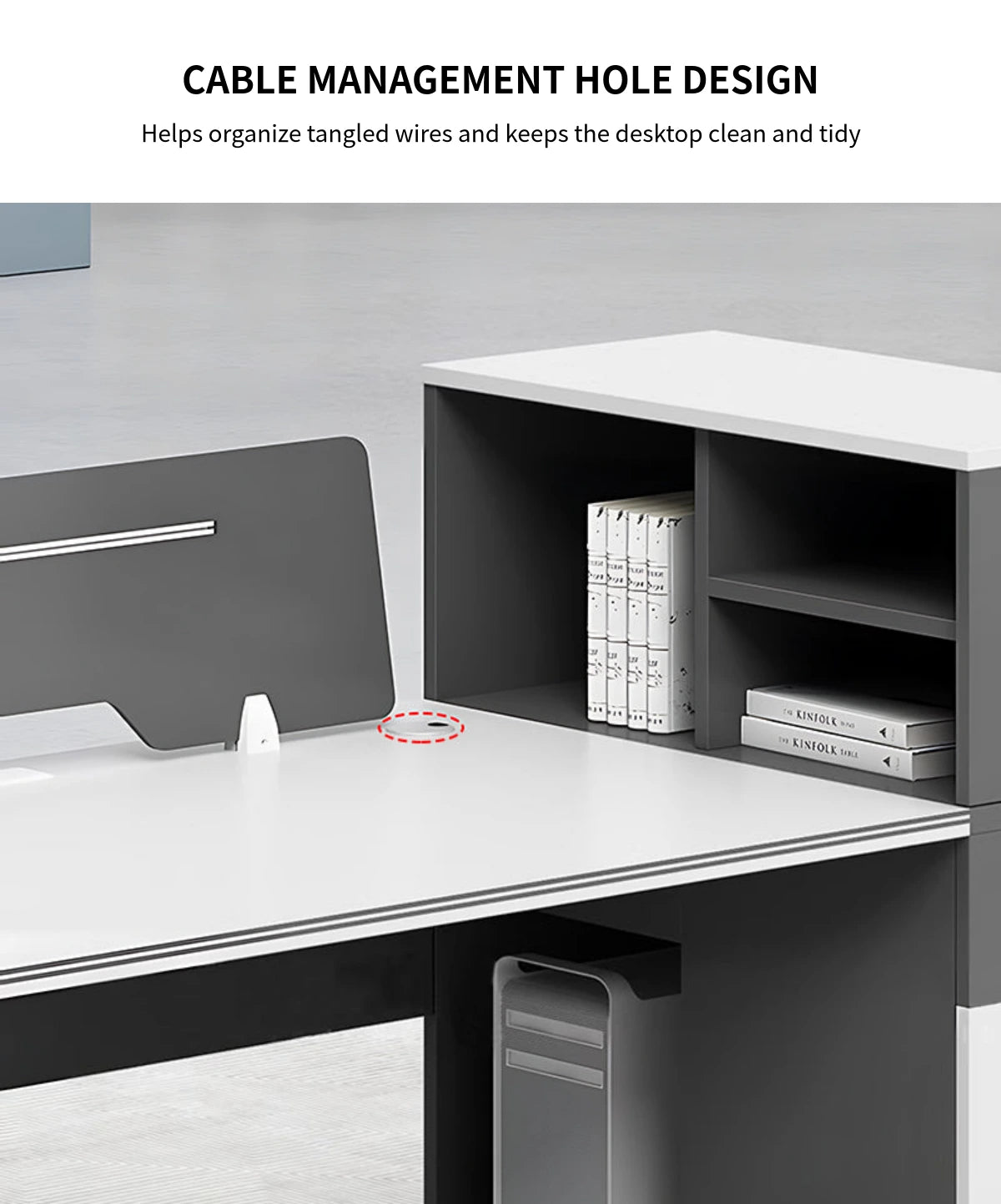 Office Desk with Privacy Panel & Lock — Detail image 6
