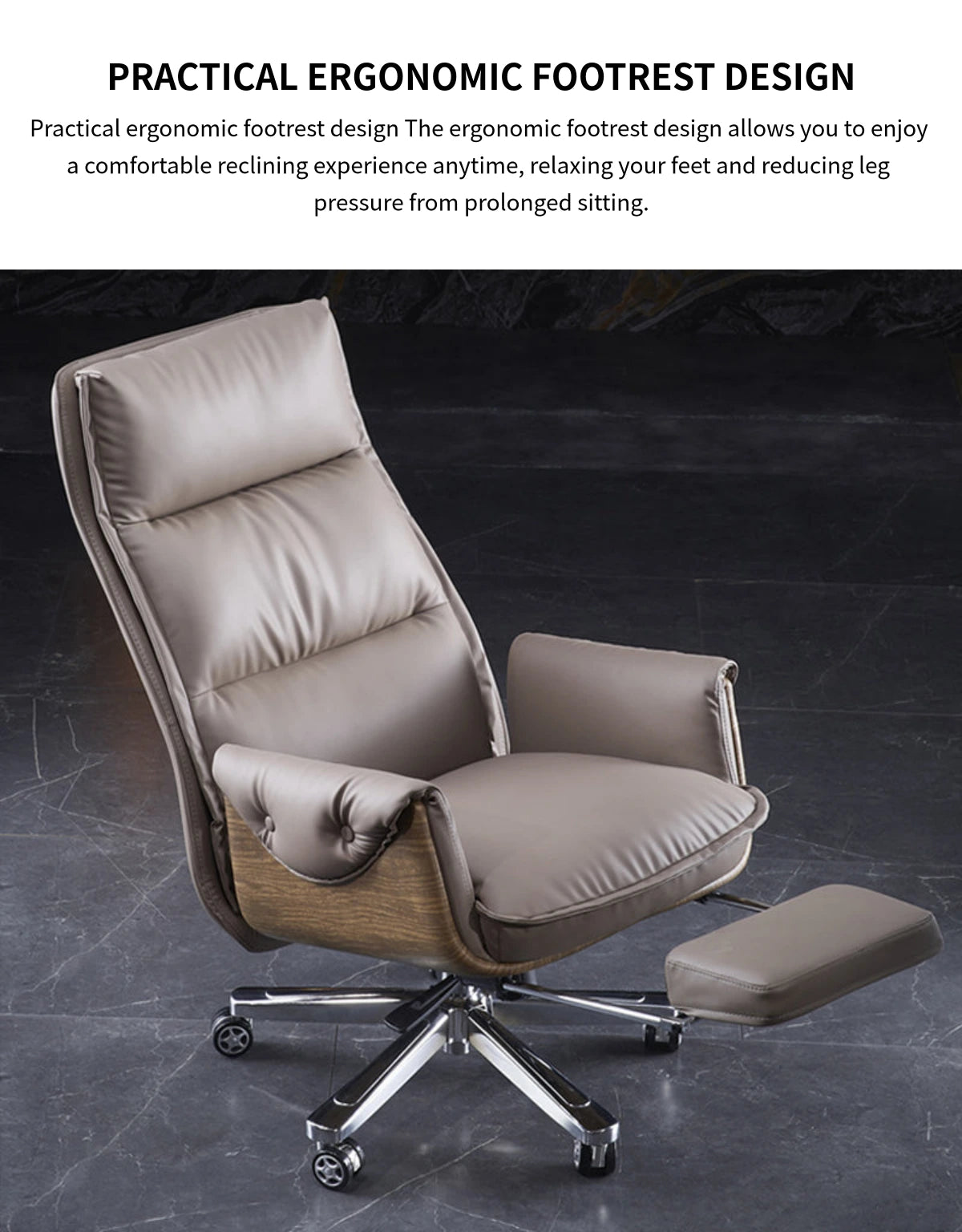 Nappa Leather Executive Office Chair — Detail image 3