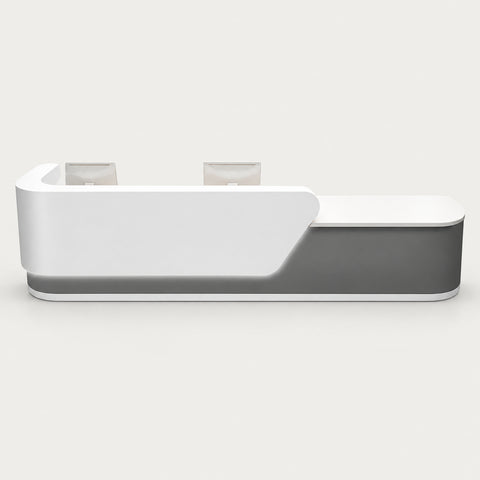 Curved reception desk - Straight - Inside View - Right Side Higher