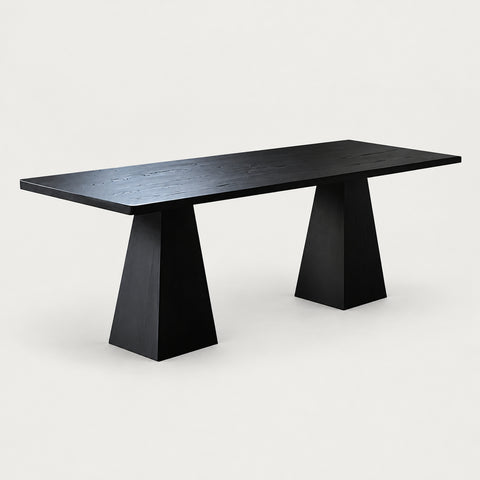 Customizable Luxury Durable Black Long Table - 63" L x 28" W x 30" H / Conference Table