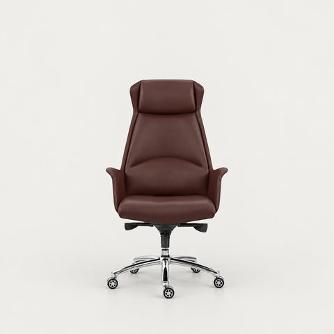 Modern Executive Desk 21-126 in Wide with Cable Management & Side Storage for Home Office - 21" L x 21" W x 53" H (Chair) / Chair/Faux Leather