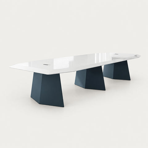 Rectangular Conference Table 42-197 in Wide (3.5-16.4 ft) with Cable Management - 138" L x 55" W x 30" H