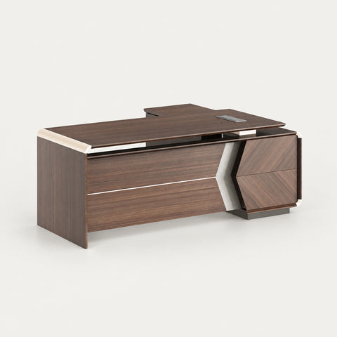 Customizable Luxury Durable Professional Executive Desk - 79" L x 66" W x 30" H  (Desk) / Desk