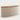 Curved Reception Desk for Salon - 63" L × 22" W × 39" H / Natural + White