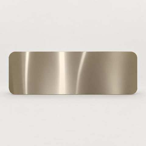 Salon Reception Desk 39-71 in Wide with Keyboard Tray, Stainless Steel & Lockable - 47" L x 24" W x 39" H / Gold