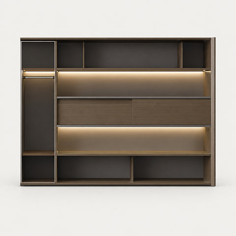 L-Shaped Executive Desk with File Drawers, Built-In Outlets & Cable Management - 94" L x 16" W x 79" H (File Cabinet) / File Cabinet