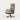 Modern Executive Desk with Genuine Leather, Lockable & Curved for Home Office - Chair*1 / Chair