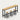 Rectangular Office Desk 39-216 in Wide with Solid Wood for Home Office - 55" L x 16" W x 39" H Desk + Three stools / Light Walnut + Black Frame