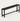 Rectangular Office Desk 39-216 in Wide with Solid Wood for Home Office - 216" L x 16" W x 39" H Desk (Customizable) / All-Black