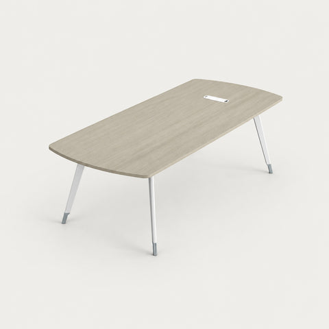 Rectangular Conference Table 71-165 in Wide (5.9-13.8 ft) with Lumbar Support - 71" L x 31" W x 30" H / White Legs without Center Support