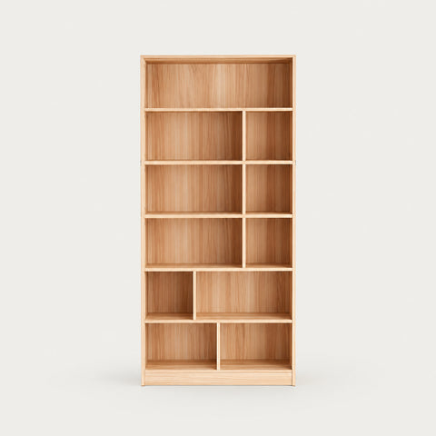 File Cabinet 71-79 in Tall with Solid Wood for Office - 31" L x 12" W x 79" H / White + Natural / Storage Cabinet