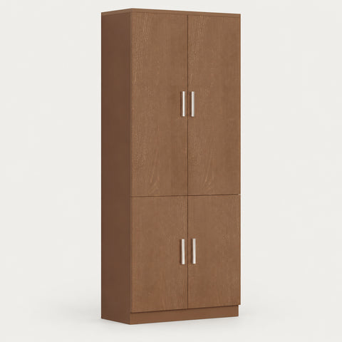 File Cabinet 79 in Tall with Solid Wood for Office - 31" L x 16" W x 79" H / Walnut / Without Aluminum Alloy Frame