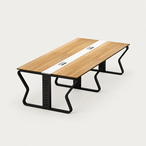 Modern Conference Table 47-236 in Wide (3.9-19.7 ft) with Cable Management - 94" L x 47" W x 30" H