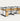 Office Workstation Desk 47-142 in Wide with Privacy Panel for Home Office - 142" L x 47" W x 43" H / Oak + White / With Cabinet