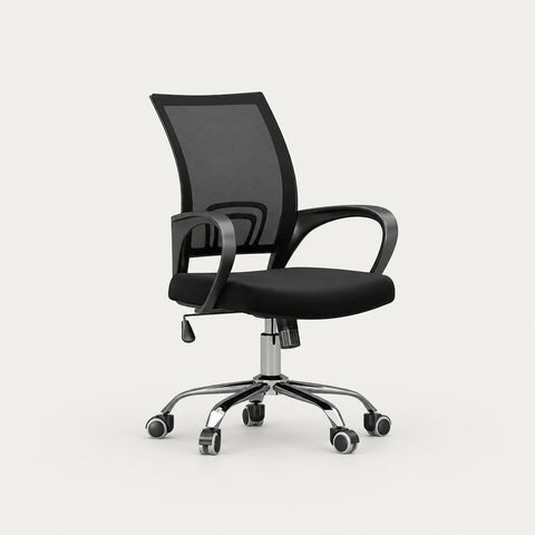 L-Shaped Executive Desk with Side Storage, Lumbar Support & Privacy Pa - Chair * 1 / Black / Chair