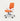 Mesh Ergonomic Office Chair 20 in Wide with Breathable Mesh, Reclining & Lumbar Support - 24" L x 20" W x 41" H / Orange