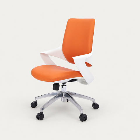 Mesh Ergonomic Office Chair 20 in Wide with Breathable Mesh, Reclining & Lumbar Support - 24" L x 20" W x 41" H / Orange