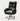 Modern Executive Desk 20 in Wide with Lumbar Support, Swivel & Round for Home Office - 20" L x 20" W x 45" H / Black