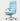Modern Executive Desk with Lumbar Support, Swivel & Round for Home Office - Aluminum alloy legs / Blue / With Footrest