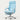 Modern Executive Desk with Lumbar Support, Swivel & Round for Home Office - Aluminum alloy legs / Blue / With Footrest