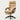 Modern Executive Desk with Lumbar Support, Swivel & Round for Home Office - Aluminum alloy legs / Khaki / With Footrest