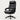 Modern Executive Desk with Lumbar Support, Swivel & Round for Home Office - Aluminum alloy legs / Black / Without Footrest