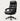 Modern Executive Desk with Lumbar Support, Swivel & Round for Home Office - Aluminum alloy legs / Black / Without Footrest