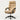 Modern Executive Desk with Lumbar Support, Swivel & Round for Home Office - Aluminum alloy legs / Khaki / Without Footrest