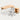 L-Shaped Office Desk with Cable Management, Lockable & Lumbar Support for Home Office - 55" L x 24" W x 30" H / Cherry Wood + White / Desk+39"L Cabinet +Chair