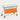 Modern Conference Table 47-71 in Wide (3.9-5.9 ft) with Portable for Meeting Room - 59" L x 20" W x 30" H / Orange / Yes