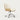 Leather Executive Office Chair with Genuine Leather, Solid Wood & Lumbar Support - White + Wood / Mid Back / Microfiber Leather