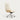 Leather Executive Office Chair with Genuine Leather, Solid Wood & Lumbar Support - White + Wood / High Back / PU Leather