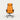 Ergonomic Office Chair with Lumbar Support, Portable & Swivel for Executive Office - Orange + Dark Brown / High Back / Top Grain Leather