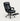 Modern Executive Desk 26 in Wide with Curved, Lumbar Support & Reclining for Home Office - 26" L x 21" W x 50" H / Black