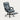 Modern Executive Desk 26 in Wide with Curved, Lumbar Support & Reclining for Home Office - 26" L x 21" W x 50" H / Gray-Green
