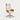 Ergonomic Office Chair with Reclining, Curved & Lumbar Support for Executive Office - White + Dark Brown / High Back