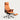 Ergonomic Office Chair with Lumbar Support & Reclining for Executive Office - Orange / High Back with Footrest / Napa leather