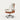 Ergonomic Office Chair with Swivel, Curved & Dual-Tone for Home Office - Steel Legs / White + Orange / Without Footrest