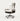 Ergonomic Office Chair with Swivel, Curved & Dual-Tone for Home Office - Steel Legs / White + Black / Without Footrest