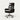 Ergonomic Office Chair with Swivel, Curved & Dual-Tone for Home Office - Steel Legs / Black / Without Footrest