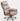 Nappa Leather Executive Office Chair - Khaki / Without Footrest / Microfiber Leather