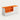 Salon Reception Desk 39-79 in Wide with Keyboard Tray, File Drawers & Side Storage - 39" L x 24" W x 35" H / Orange + White / Right
