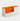 Salon Reception Desk 39-79 in Wide with Keyboard Tray, File Drawers & Side Storage - 39" L x 24" W x 35" H / Orange + White / Right