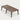 Curved Conference Table 63-189 in Wide (5.2-15.8 ft) for Meeting Room - 157" L x 47" W x 30" H / Black Desk Legs / Dark Walnut