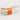 L-Shaped Reception Desk 47-150 in Wide with Keyboard Tray, Lockable & Transaction Counter - 118" L x 24" W x 39" H / White + Orange / Inside View - Right Corner