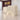 Beige reception desk with circle and semicircle LED recesses in office - 45-degree view
